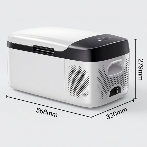 Autochladnička kompresorová, autolednice, objem 15l, napájení 12V, 24V nebo 230V, LCD displej, bluetooth aplikace, usb port