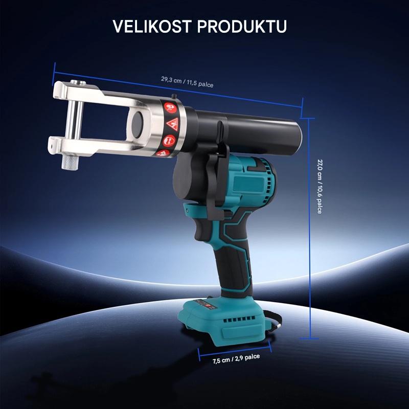 Profesionální akumulátorový hydraulický lis 9T se dvěmi bateriemi
