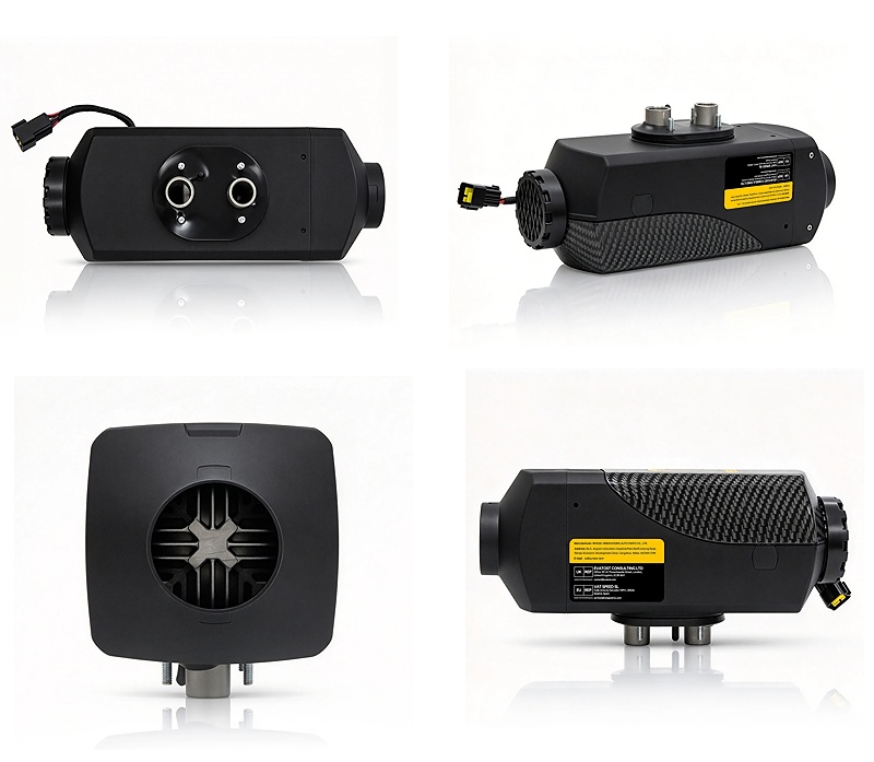 XL-AIRD Nezávislé topení 2kW včetně instalační sady, nová verze displeje, 1 výduch 60mm, 12V a 24V, Bluetooth aplikace