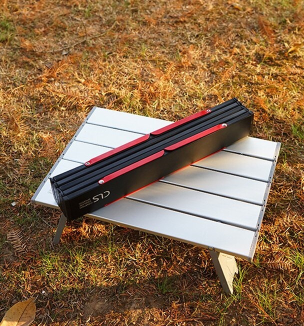 Kempingový mini stolek - skládací, černý