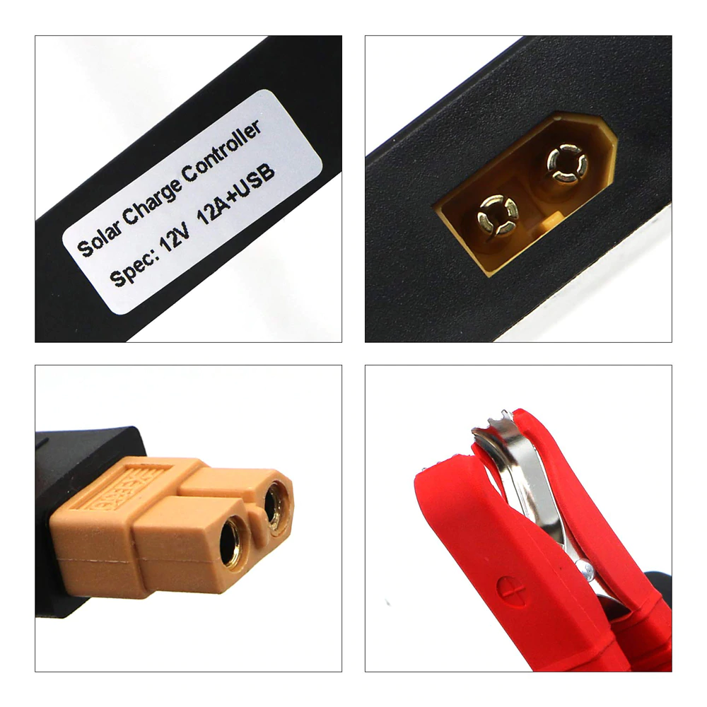 Dokio Přenosný solární panel flexibilní 100Wp, 5A, skládací solární panel