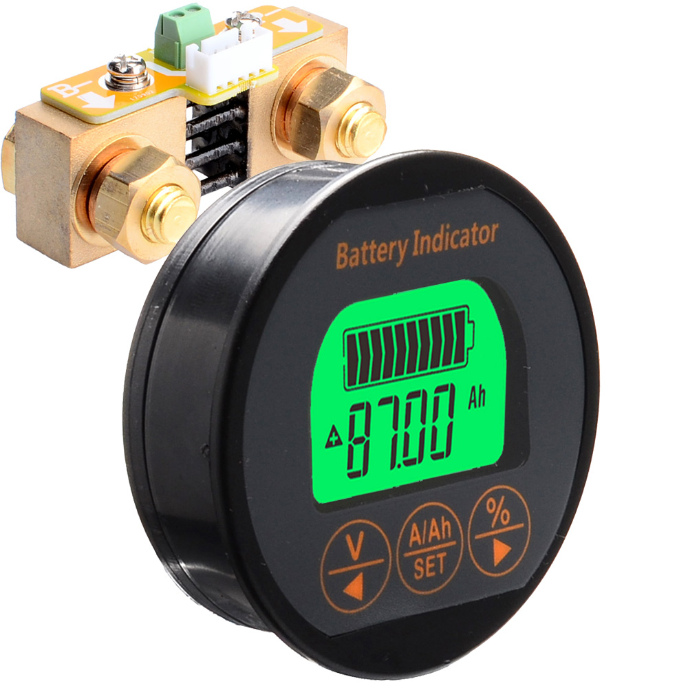 DC Sledovač stavu baterie 100A, sledování aktuálního odběru energie, rozsah napětí 8–80V