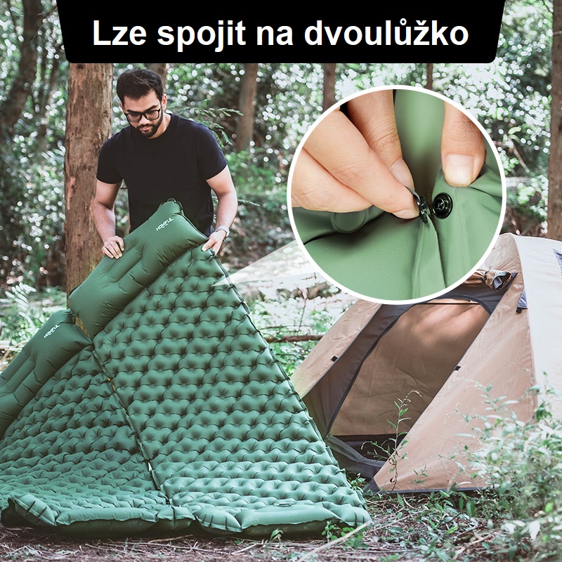 Kempingová nafukovací karimatka, motiv ARMY