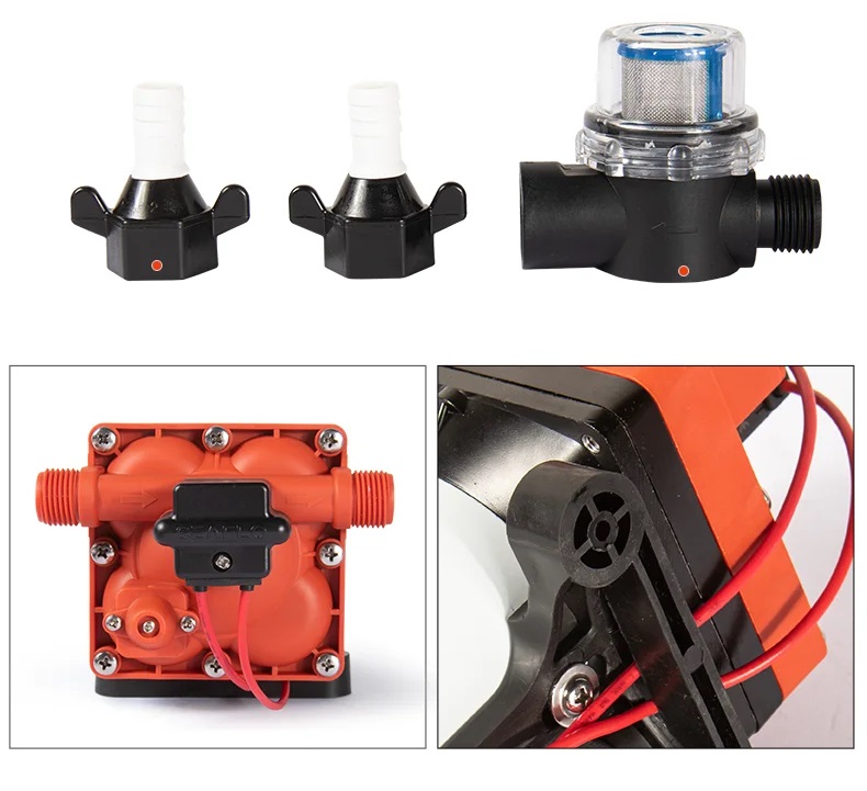 Tlakové membránové čerpadlo 15,1l/min, tlak 55PSI (3,8bar), napájení 24V, Seaflo