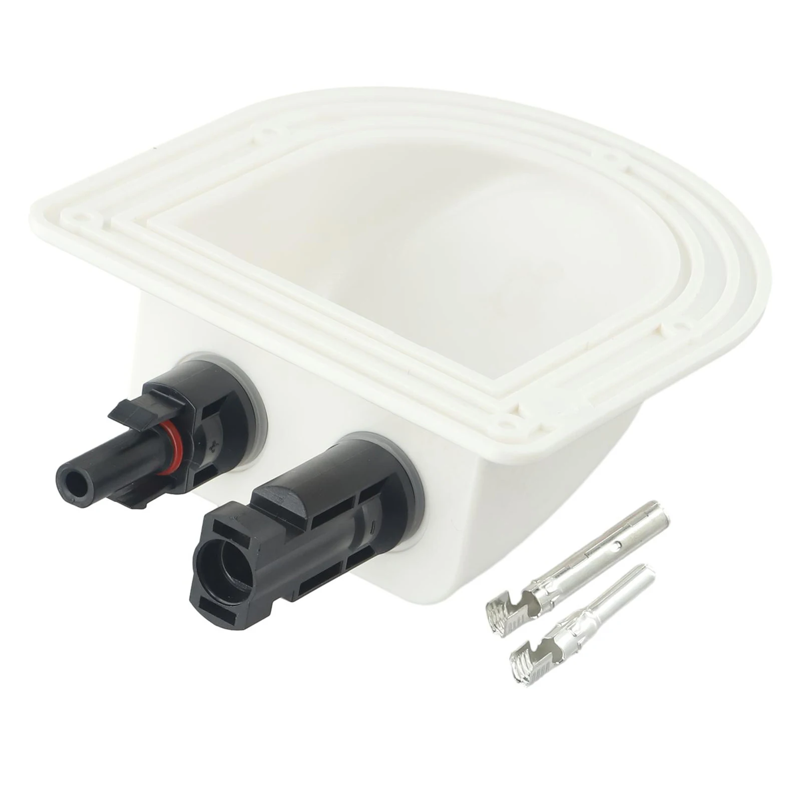 Střešní průchodka pro solární kabely s MC4 konektory, bílá