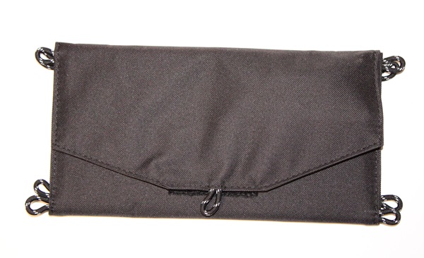 Přenosný solární panel 21W s konektory 12V a 5V USB, solární nabíječka, USB konektor, poutka pro uchycení