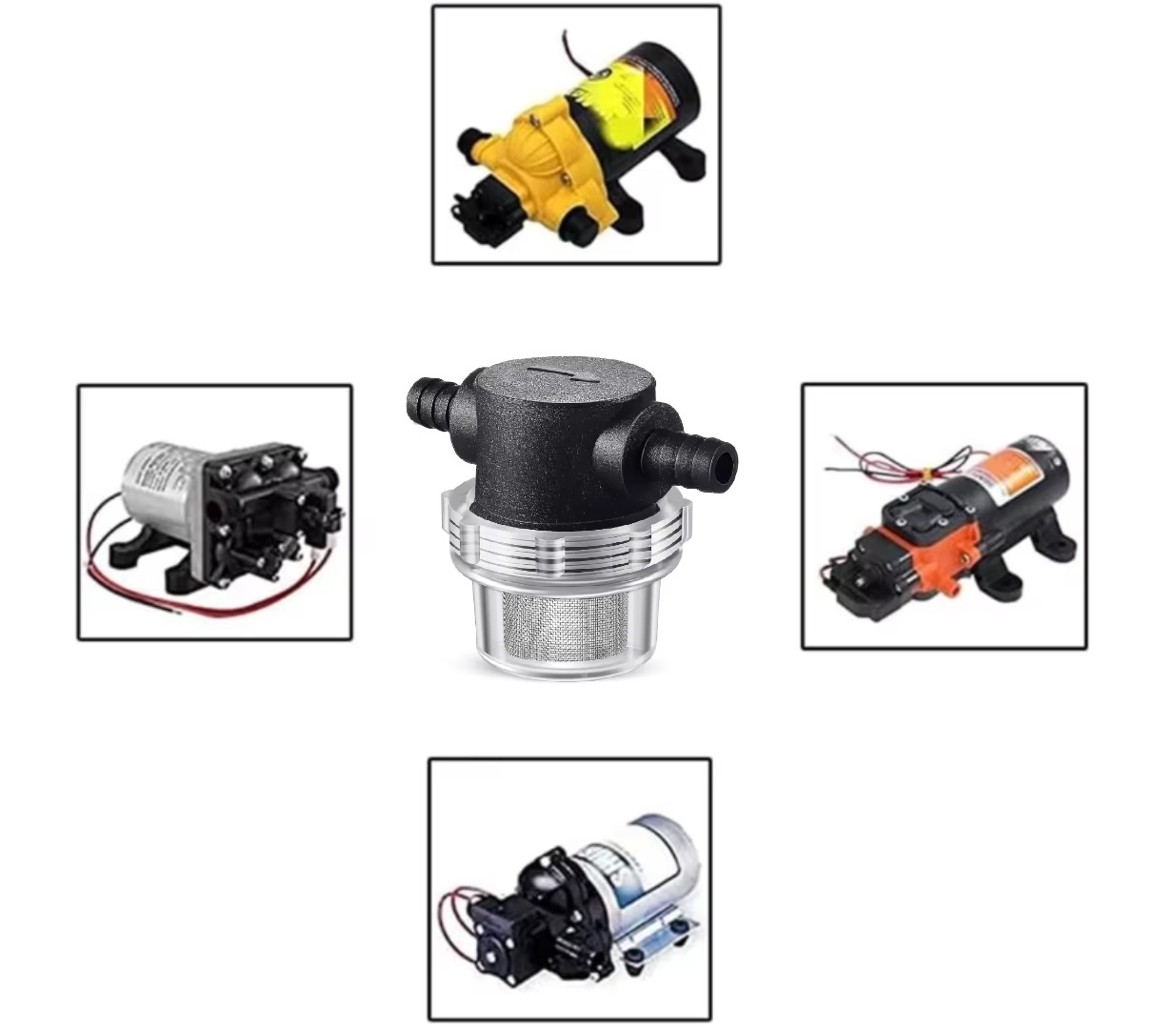 Vodní filtr, hustota filtru 80mesh, připojení hadicový trn 10mm