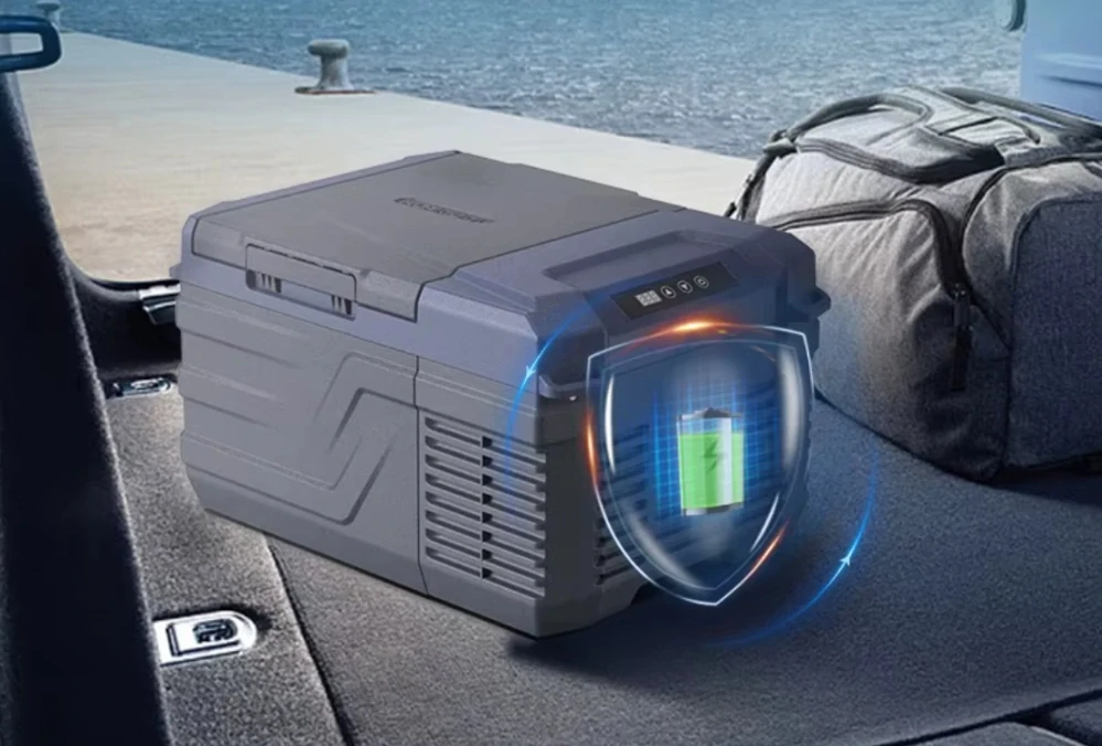 Autochladnička kompresorová, autolednice, objem 9l, napájení 12V, 24V nebo 230V, LCD displej, bluetooth aplikace