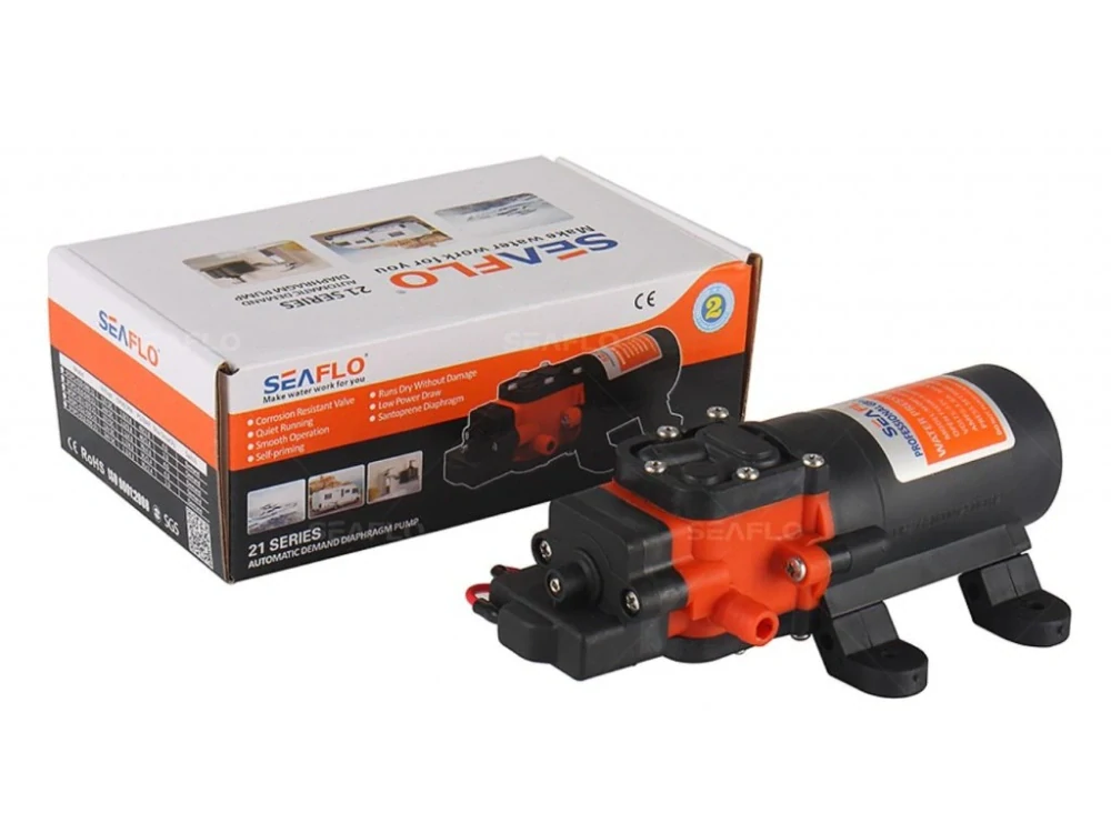 Tlakové membránové čerpadlo 4,3l/min, tlak 40PSI (2,4bar), napájení 24V, Seaflo