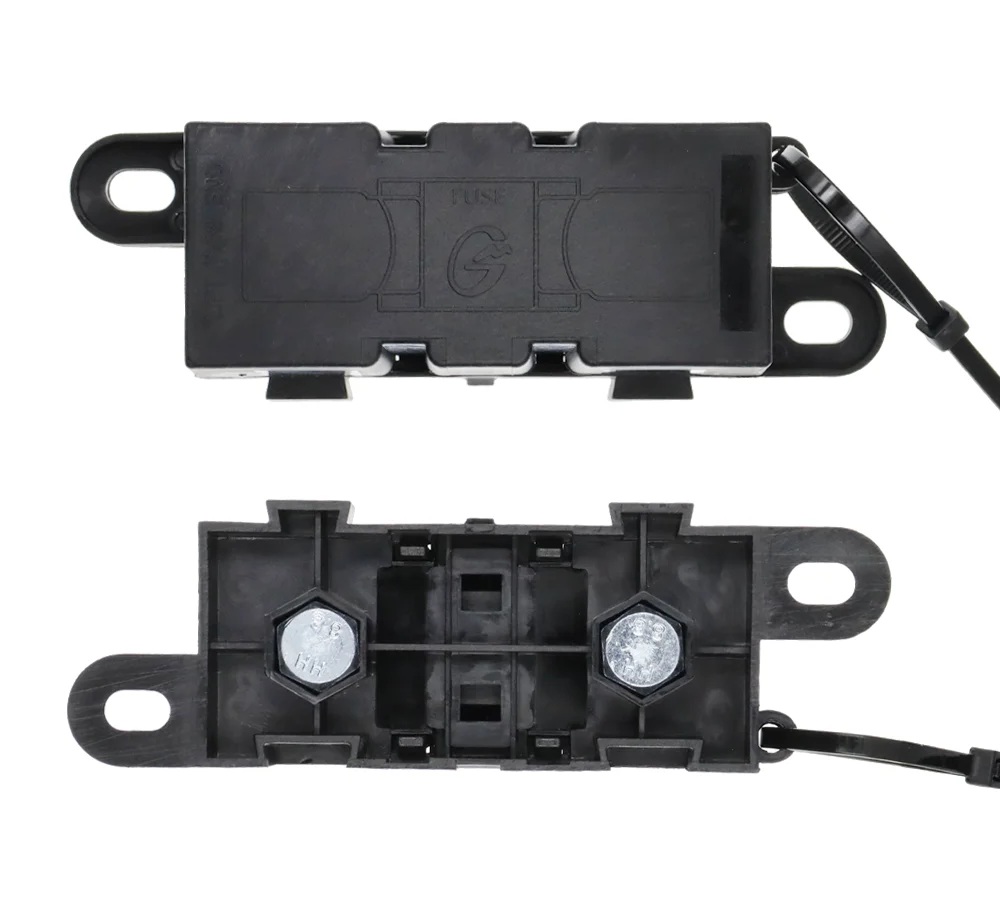 Pouzdro na pojistku MEGA včetně pojistky 200A pro systémy s napětím 12-32V, držák pojistky MEGA včetně pojistky 200A