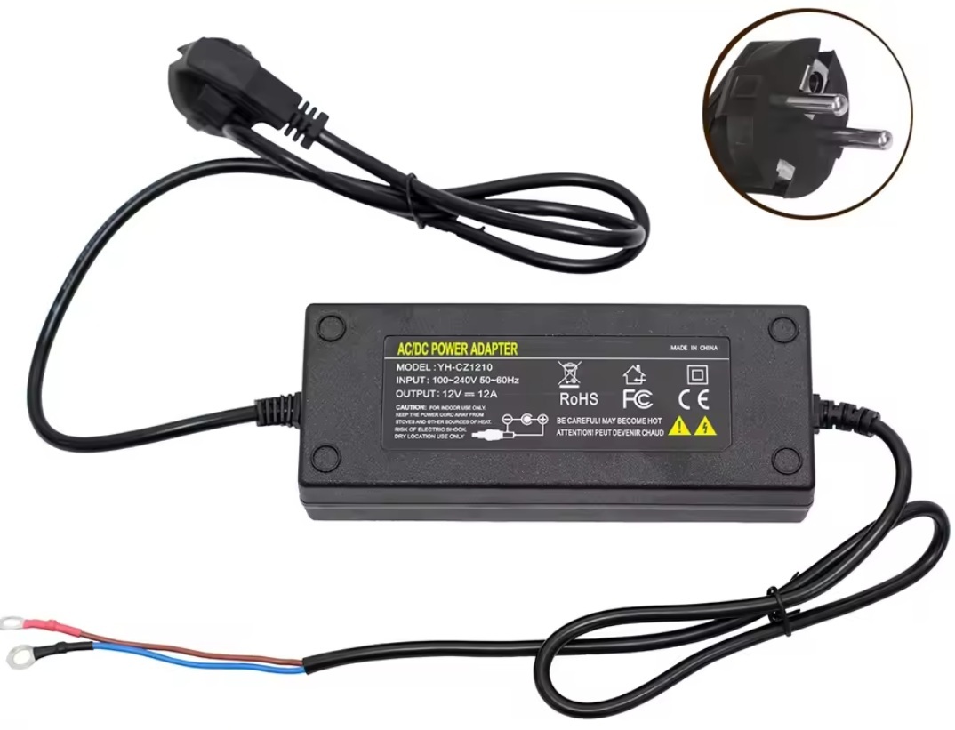 Transformátor elektronický, 12V/12A 145W, převaděč napětí z 240V na 12V, měnič napětí z 240V na 12V