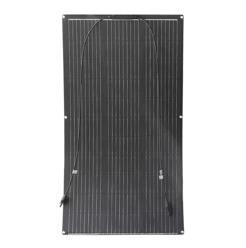 Flexibilní solární panel tmavý 100Wp, 18V, 5,5A s hrubým bodovým povrchem pro vyšší účinnost, rozměr 1050 x 540mm