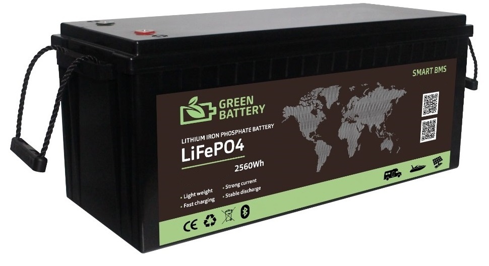 Baterie LiFePO4 25,6V 100Ah, 2560Wh, bluetooth smart BMS, Lithium-železo-fosfátová baterie
