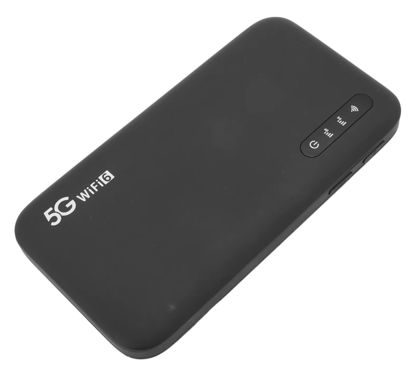 ROZBALENO - 5G Mobilní Wi-Fi modem, hotspot pro SIM kartu, WIFI6 2,4 a 5,8Ghz, baterie 6100mAh, pro 16 zařízení, černý