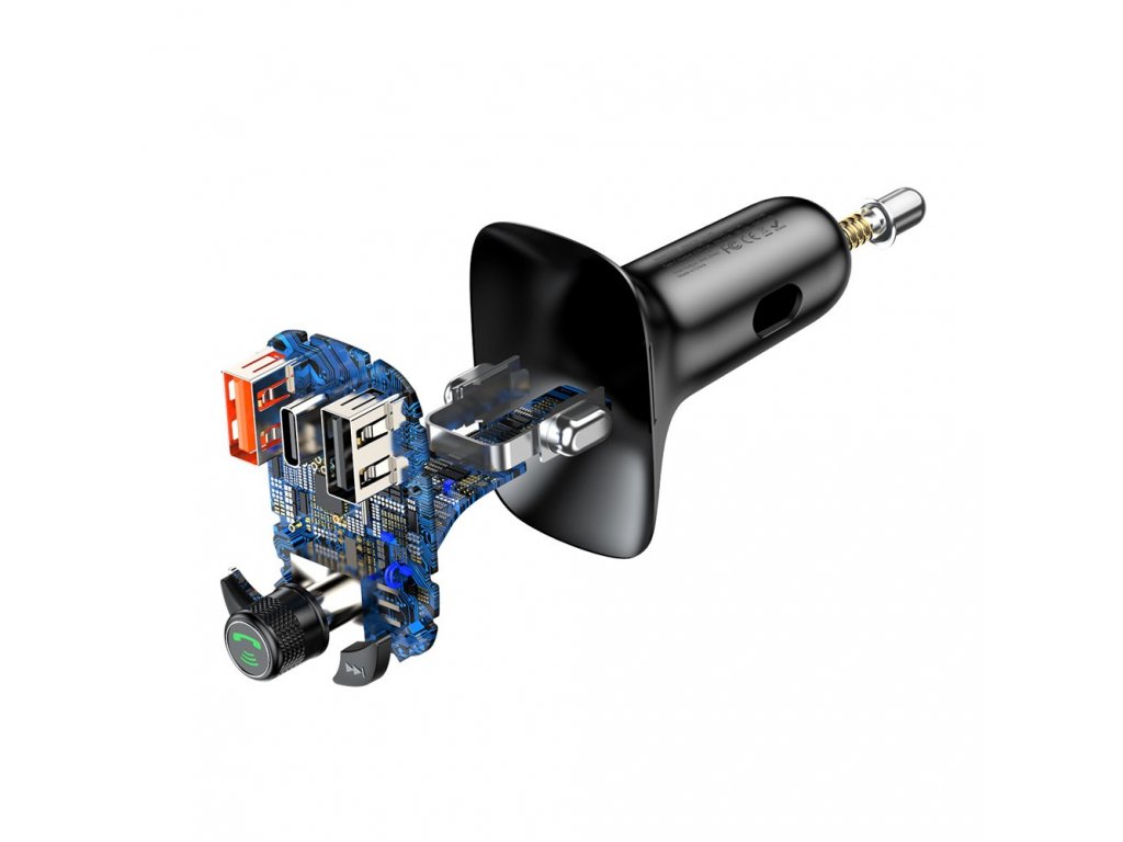 FM transmitter s USB nabíječkou do autozapalovače, Bluetooth 5.0 