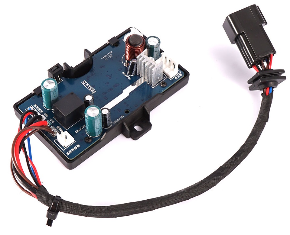 Instalační sada pro přechod na černý ovládací displej, pro topení 12V (2-8kW), řídící jednotka 12V, ovládací displej, dálkový ovladač