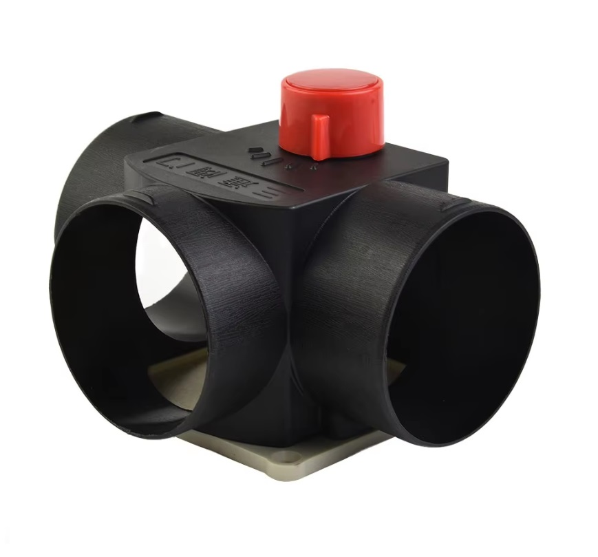 XL-AIRDD Rozdvojka ve tvaru T, průměr 75mm, nastavitelný směr vzduchu
