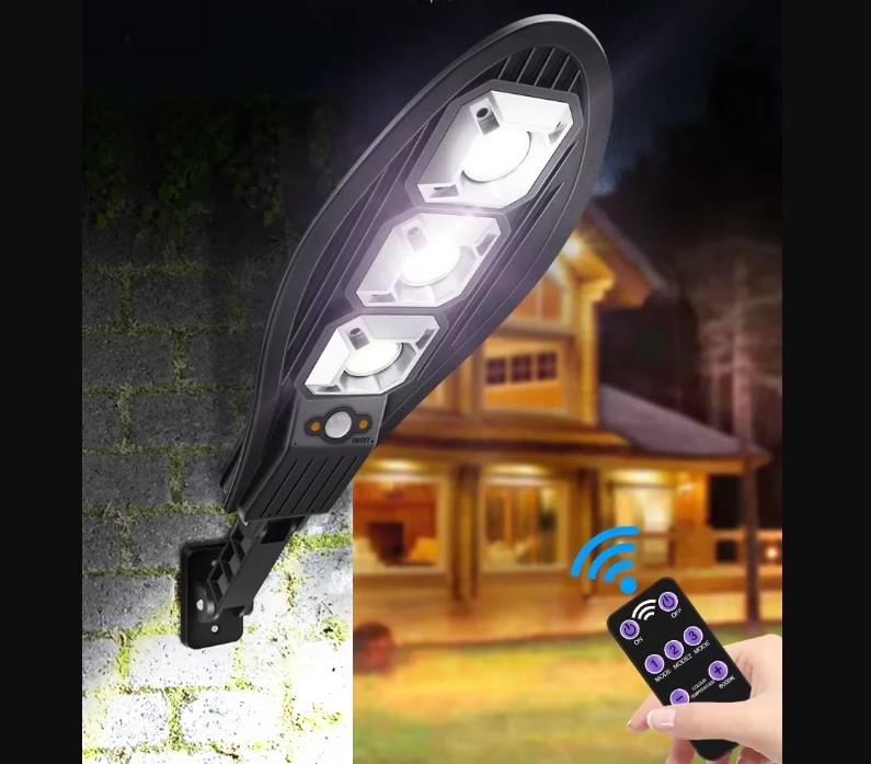 Venkovní solární LED světlo s pohybovým senzorem 300W, baterie 3700mAh