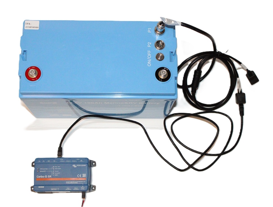 Baterie LiFePO4 12,8V 200Ah, 2560Wh,  bluetooth smart BMS, funkce ohřevu, IP67, možnost propojení s Victron Cerbo CAN/RS485 com port, Lithium-železo-fosfátová baterie