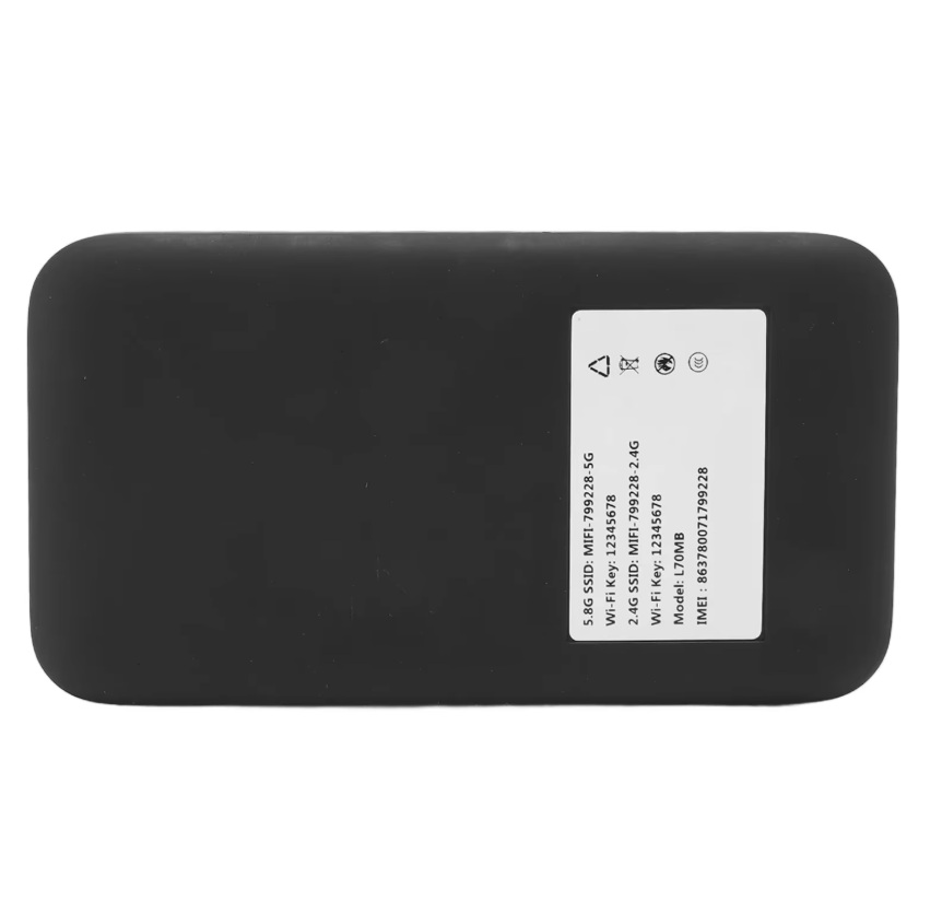 ROZBALENO - 5G Mobilní Wi-Fi modem, hotspot pro SIM kartu, WIFI6 2,4 a 5,8Ghz, baterie 6100mAh, pro 16 zařízení, černý