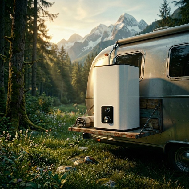 Úsporný elektrický bojler 10L 800W/230V pro karavany, lodě chaty a chalupy 