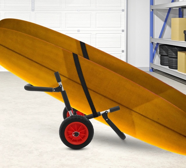 Hliníkový vozík pro současnou přepravu 2 paddleboardů (SUP)