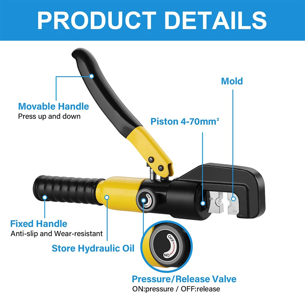 Profesionální hydraulické lisovací kleště na silové kabely