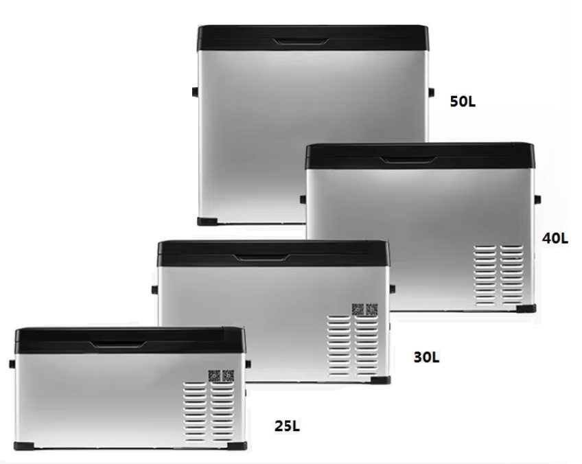 Autochladnička kompresorová, autolednice, LCD displej, bluetooth aplikace, autolednice, objem 50l, napájení 12V, 24V nebo 230V