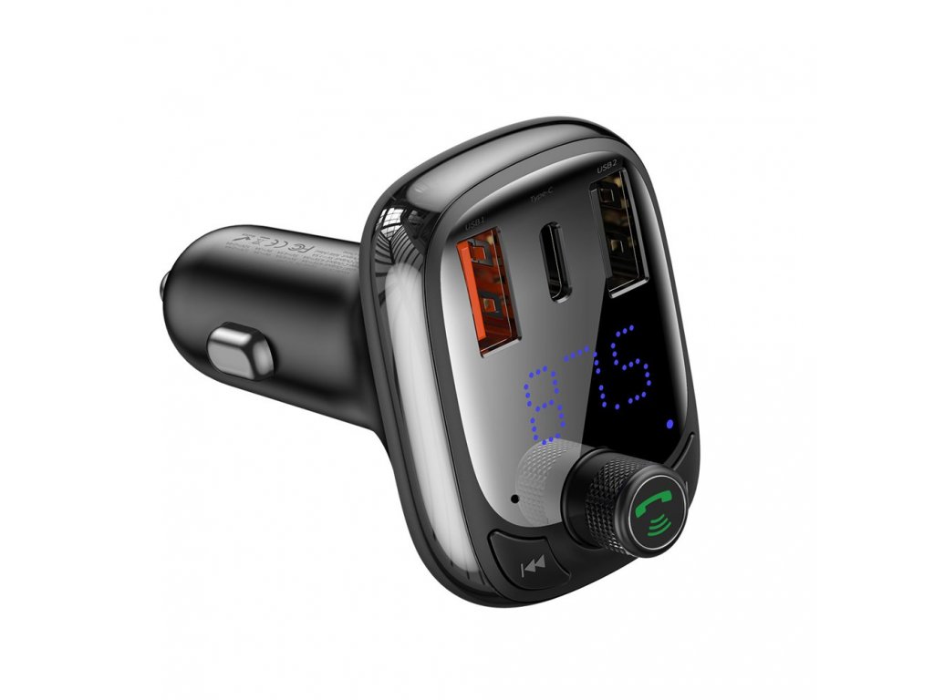 FM transmitter s USB nabíječkou do autozapalovače, Bluetooth 5.0 