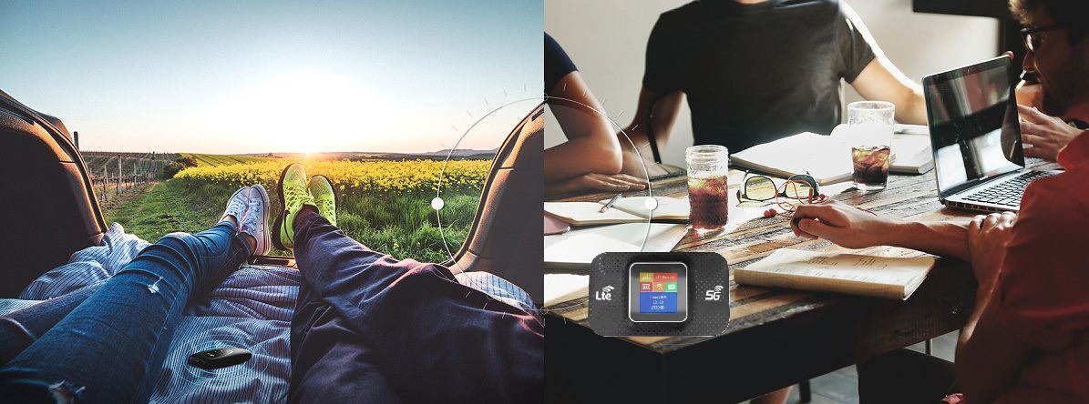 4G LTE Mobilní Wi-Fi modem, hotspot s LCD diplejem pro SIM kartu, rychlost 150Mbps