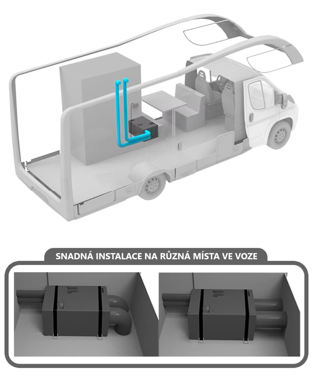 Vestavná klimatizace CU20 12V, chladící výkon 8000BTU/2200W
