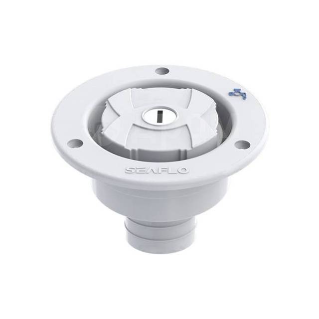 Seaflo nálevka s uzamykatelným víčkem s logem water pro hadice 38-40mm, bílá