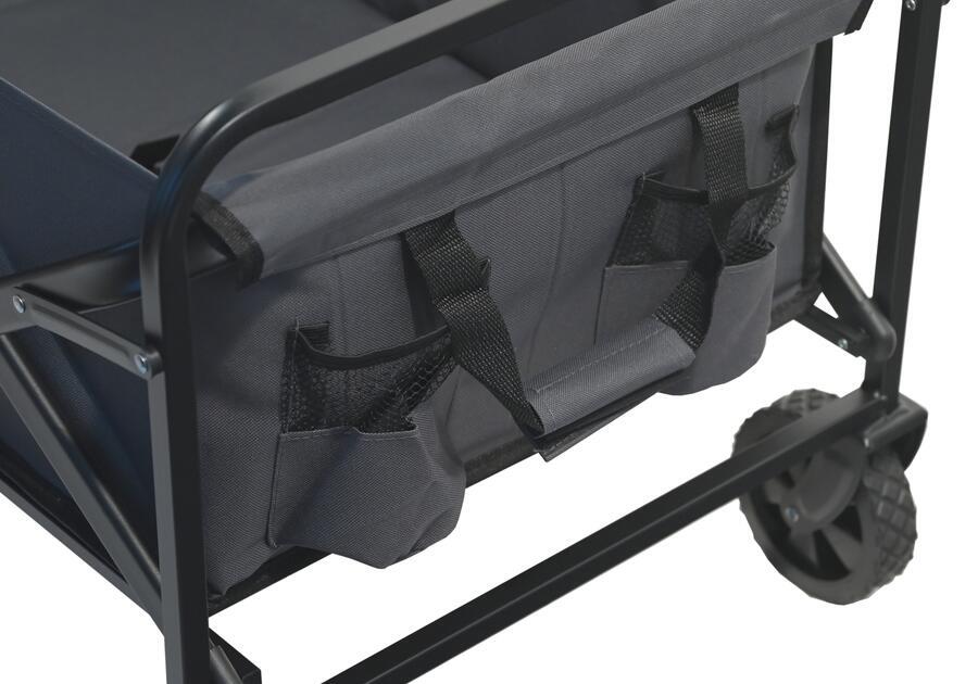 Skládací kempingový vozík s nosností 50 kg a ocelovým rámem