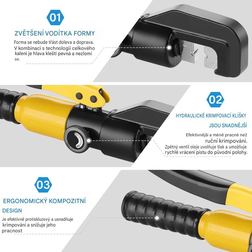 Profesionální hydraulické lisovací kleště na silové kabely